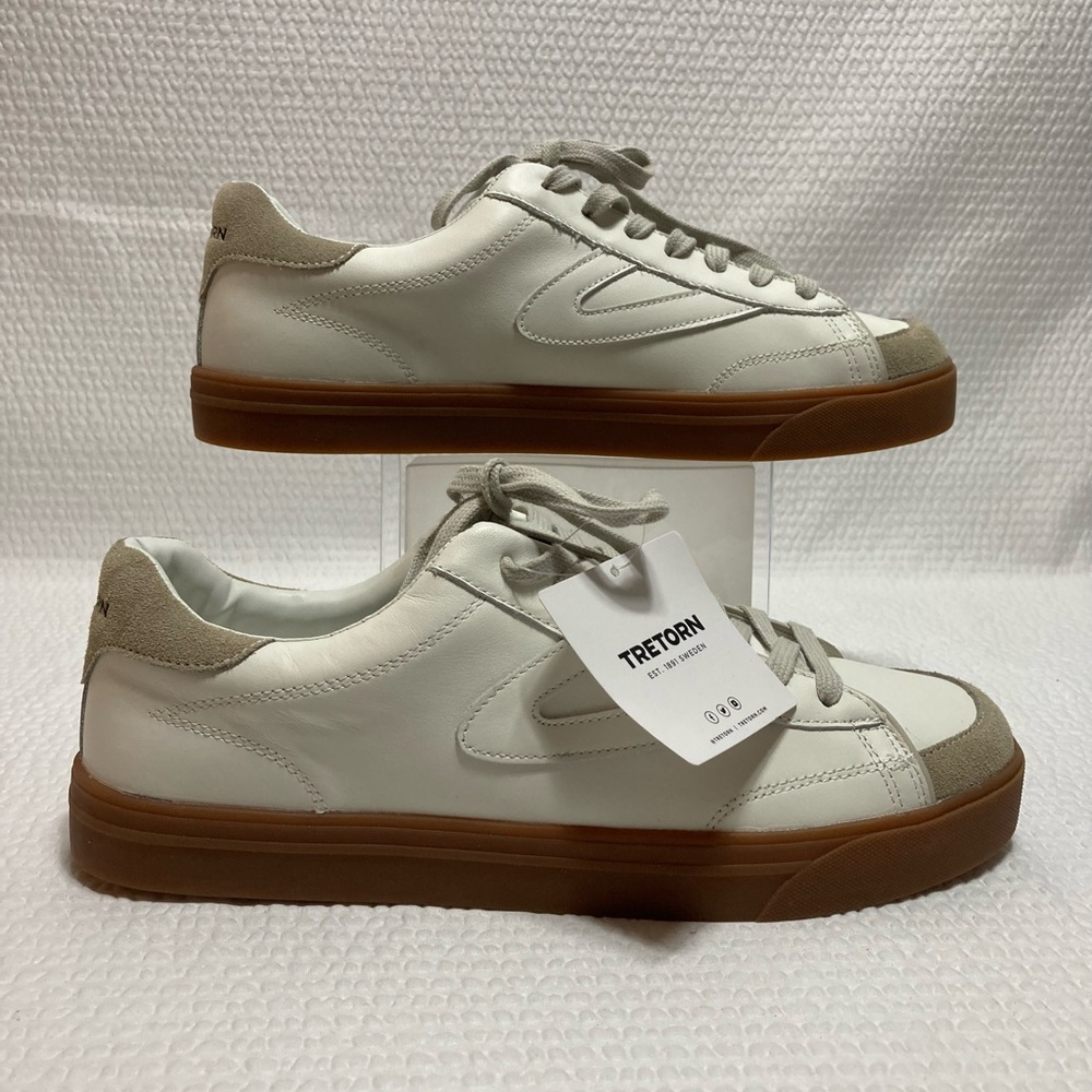 Tretorn Men's Cream and Brown Sneakers